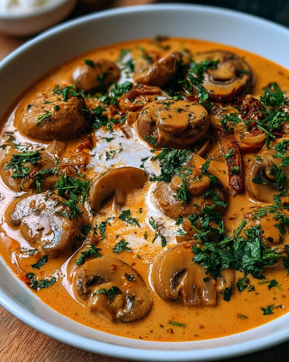 Curry de champignons au lait de coco