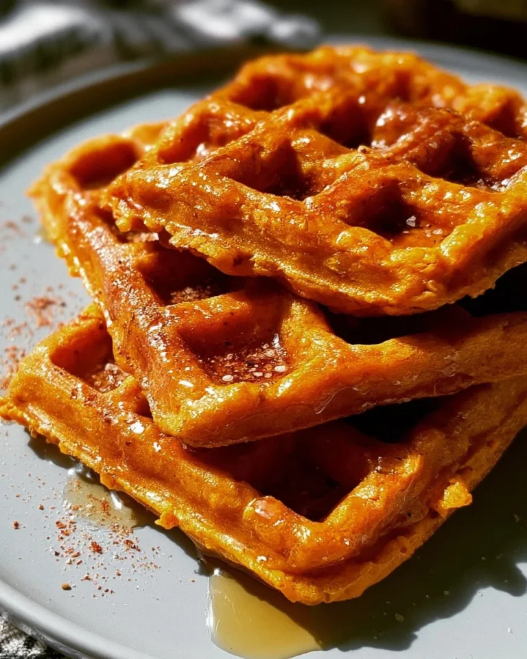 Gaufres salées à base de patate douce servies avec garnitures