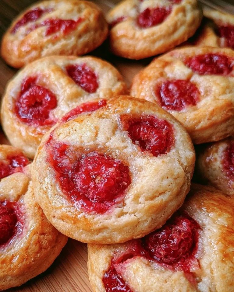 Biscuits framboise et citron fraîchement cuits sur une assiette