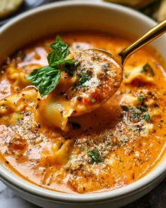 Bol de Soupe de Lasagne Crémeuse garni de fromage et herbes fraîches